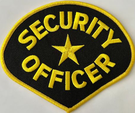 SECURITY OFFICER SHOULDER PATCH - MD GOLD ON BLACK.